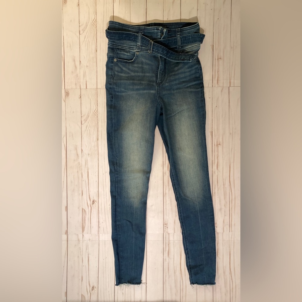 Express Sky High Belted Jean Legging 2R